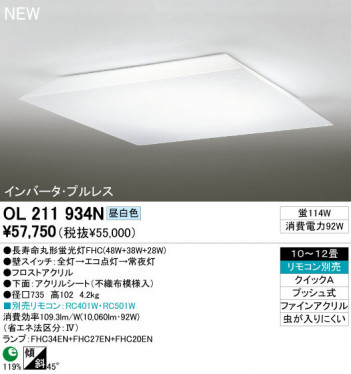 ODELIC �����ǥ�å� ������󥰥饤�� OL211934N