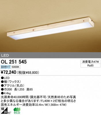ODELIC �����ǥ�å� LED ������󥰥饤�� OL251545 �ᥤ��̿�