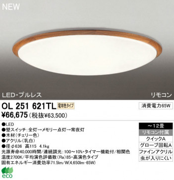 ODELIC �����ǥ�å� LED ������󥰥饤�� OL251621TL