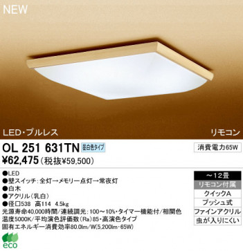 ODELIC �����ǥ�å� LED ������󥰥饤�� OL251631TN