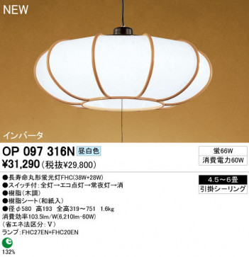 ODELIC �����ǥ�å� �ڥ����ȥ饤�� OP097316N