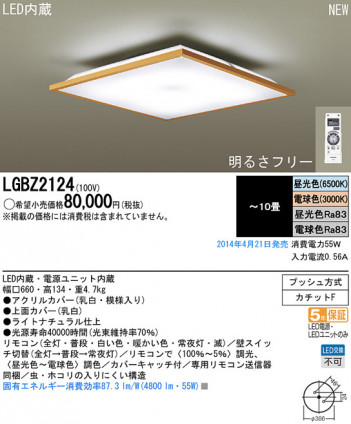 Panasonic LED������󥰥饤�� LGBZ2124 �ᥤ��̿�