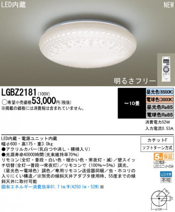 Panasonic LED ������� LGBZ2181 �ᥤ��̿�