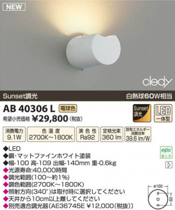 ߾ KOIZUMI LED֥饱å AB40306L β