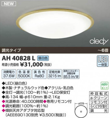 �������߾��� KOIZUMI LED������� AH40828L ���β���