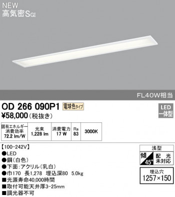 ODELIC �����ǥ�å� ������󥰥饤�� OD266090P1 �ᥤ��̿�