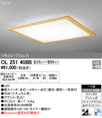 ODELIC �����ǥ�å� ������󥰥饤�� OL251408B �ᥤ��̿�