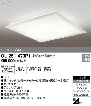 ODELIC �����ǥ�å� ������󥰥饤�� OL251473P1 �ᥤ��̿�