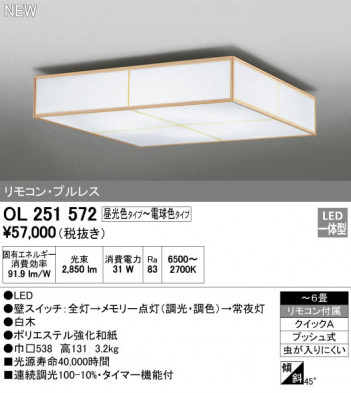 ODELIC �����ǥ�å� ������󥰥饤�� OL251572 �ᥤ��̿�