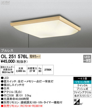 ODELIC �����ǥ�å� ������󥰥饤�� OL251576L �ᥤ��̿�