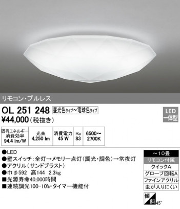 ODELIC ǥå 󥰥饤 OL251248 ᥤ̿