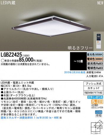 Panasonic LED ������󥰥饤�� LGBZ2425 �ᥤ��̿�