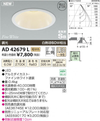�������߾��� KOIZUMI �ⵤ̩������饤�� LED AD42679L ���β���