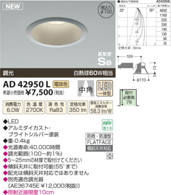 �������߾��� KOIZUMI �ɱ��ɼ���������饤�� LED AD42950L ���β���