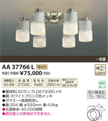 �������߾��� KOIZUMI �����ǥꥢ LED AA37766L ���β���