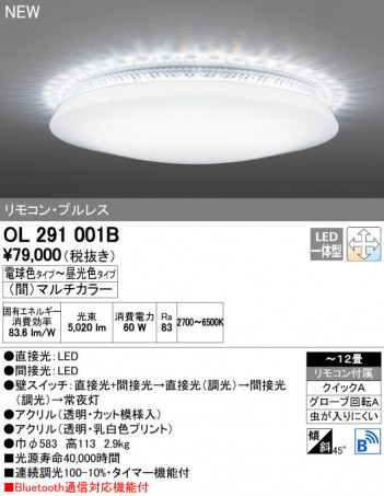 ODELIC �����ǥ�å� ������󥰥饤�� OL291001B ñ�ʲ���