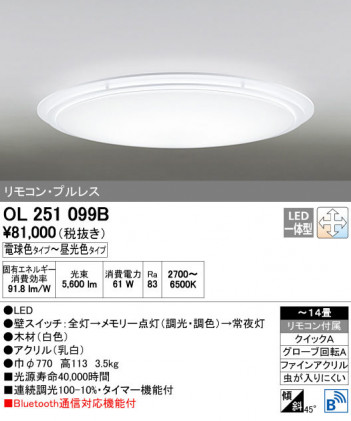 ODELIC �����ǥ�å� ������󥰥饤�� OL251099B ñ�ʲ���