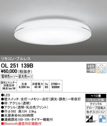 ODELIC �����ǥ�å� ������󥰥饤�� OL251139B ñ�ʲ���