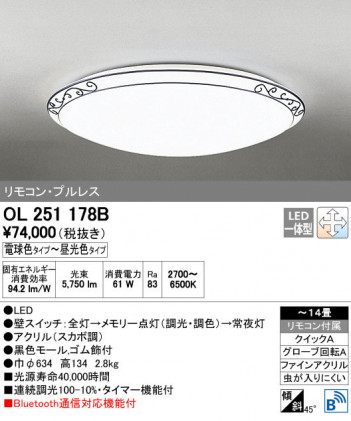 ODELIC �����ǥ�å� ������󥰥饤�� OL251178B ñ�ʲ���