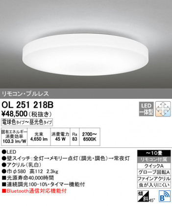 ODELIC �����ǥ�å� ������󥰥饤�� OL251218B ñ�ʲ���