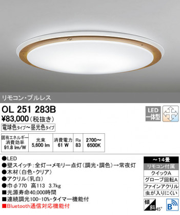 ODELIC �����ǥ�å� ������󥰥饤�� OL251283B ñ�ʲ���