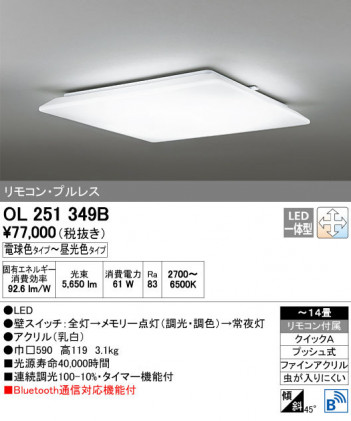 ODELIC ǥå 󥰥饤 OL251349B ñʲ