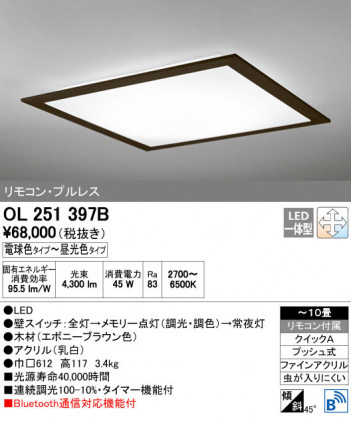 ODELIC �����ǥ�å� ������󥰥饤�� OL251397B ñ�ʲ���