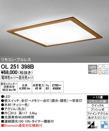 ODELIC �����ǥ�å� ������󥰥饤�� OL251398B ñ�ʲ���