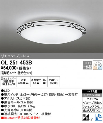 ODELIC �����ǥ�å� ������󥰥饤�� OL251453B ñ�ʲ���