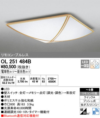 ODELIC �����ǥ�å� ������󥰥饤�� OL251484B ñ�ʲ���