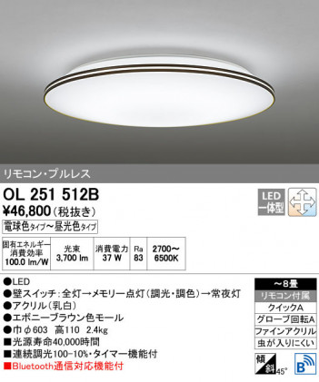 ODELIC �����ǥ�å� ������󥰥饤�� OL251512B ñ�ʲ���