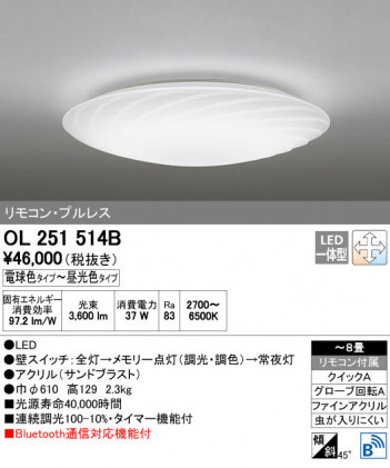 ODELIC �����ǥ�å� ������󥰥饤�� OL251514B ñ�ʲ���