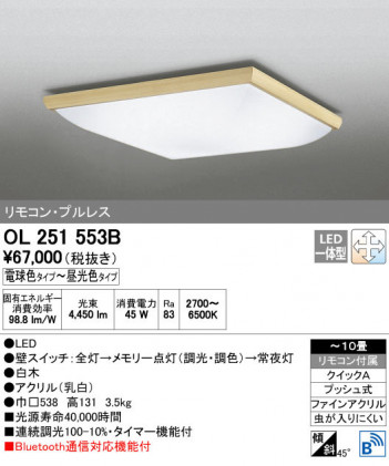 ODELIC �����ǥ�å� ������󥰥饤�� OL251553B ñ�ʲ���