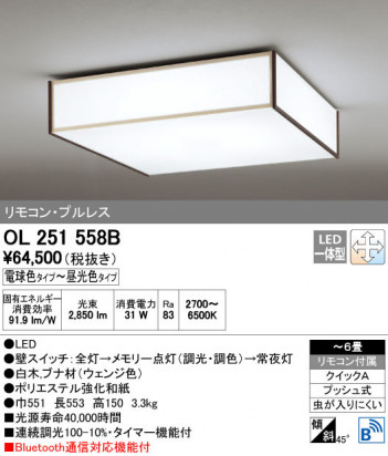 ODELIC �����ǥ�å� ������󥰥饤�� OL251558B ñ�ʲ���