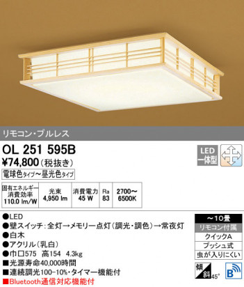 ODELIC �����ǥ�å� ������󥰥饤�� OL251595B ñ�ʲ���