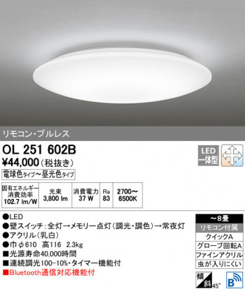 ODELIC �����ǥ�å� ������󥰥饤�� OL251602B ñ�ʲ���