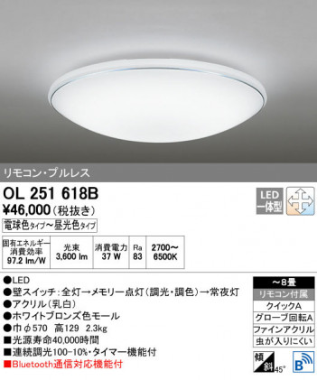 ODELIC �����ǥ�å� ������󥰥饤�� OL251618B ñ�ʲ���