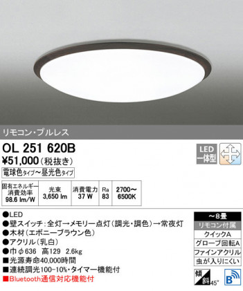 ODELIC �����ǥ�å� ������󥰥饤�� OL251620B ñ�ʲ���