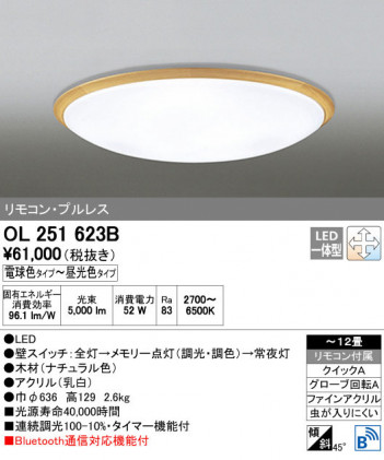 ODELIC �����ǥ�å� ������󥰥饤�� OL251623B ñ�ʲ���