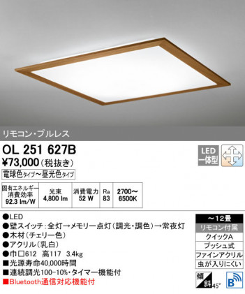 ODELIC �����ǥ�å� ������󥰥饤�� OL251627B ñ�ʲ���