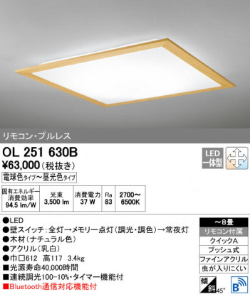 ODELIC �����ǥ�å� ������󥰥饤�� OL251630B ñ�ʲ���