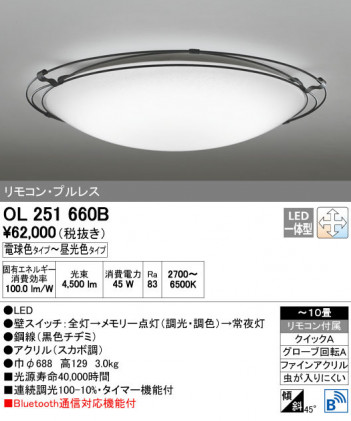 ODELIC �����ǥ�å� ������󥰥饤�� OL251660B ñ�ʲ���