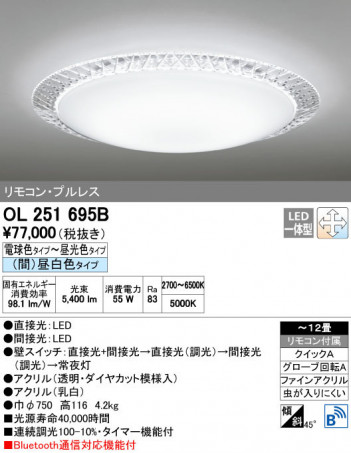 ODELIC �����ǥ�å� ������󥰥饤�� OL251695B ñ�ʲ���