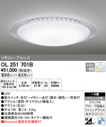 ODELIC �����ǥ�å� ������󥰥饤�� OL251701B ñ�ʲ���