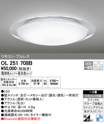 ODELIC �����ǥ�å� ������󥰥饤�� OL251708B ñ�ʲ���