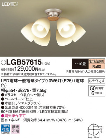 Panasonic LED �����ǥꥢ LGB57615 �ᥤ��̿�