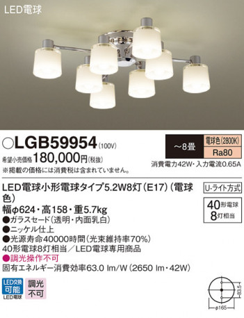 Panasonic LED �����ǥꥢ LGB59954 �ᥤ��̿�