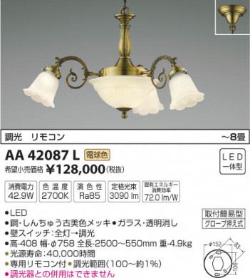 �������߾��� KOIZUMI �����ǥꥢ LED���ŵ忧�� AA42087L �ᥤ��̿�