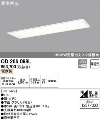 ODELIC �����ǥ�å� �١����饤�� OD266098L �ᥤ��̿�