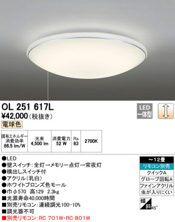 ODELIC �����ǥ�å� ������󥰥饤�� OL251617L �ᥤ��̿�